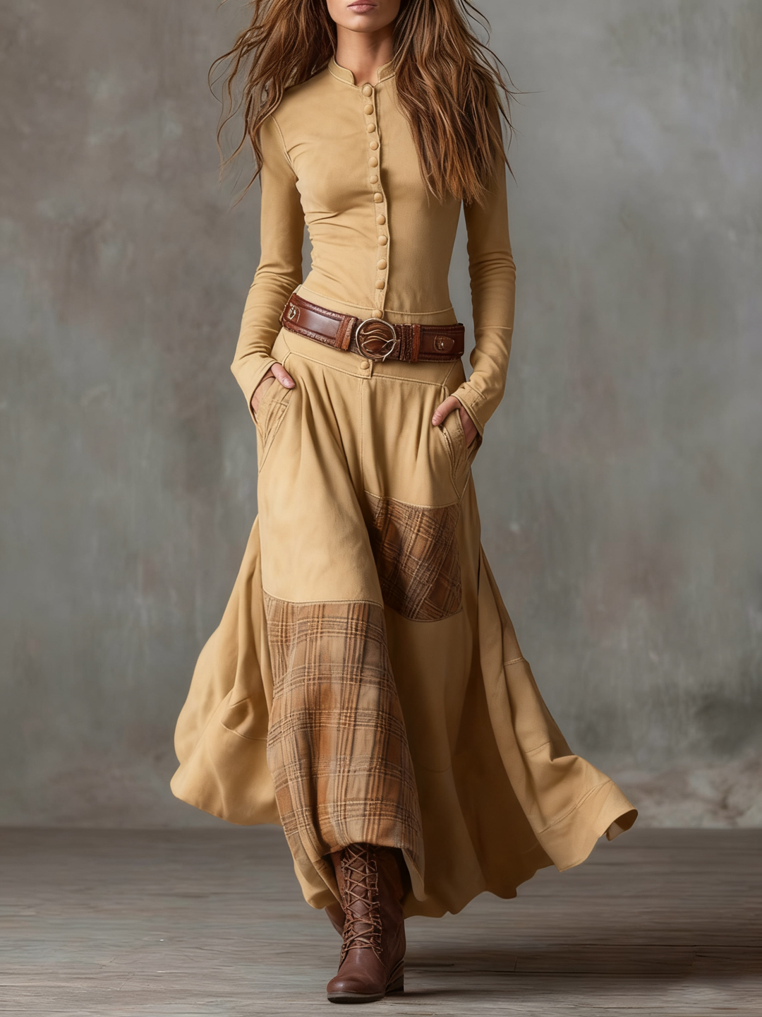 Michelle™ - Wildlederkleid mit Gürtel