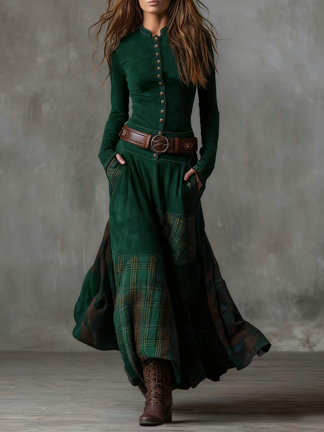 Michelle™ - Wildlederkleid mit Gürtel