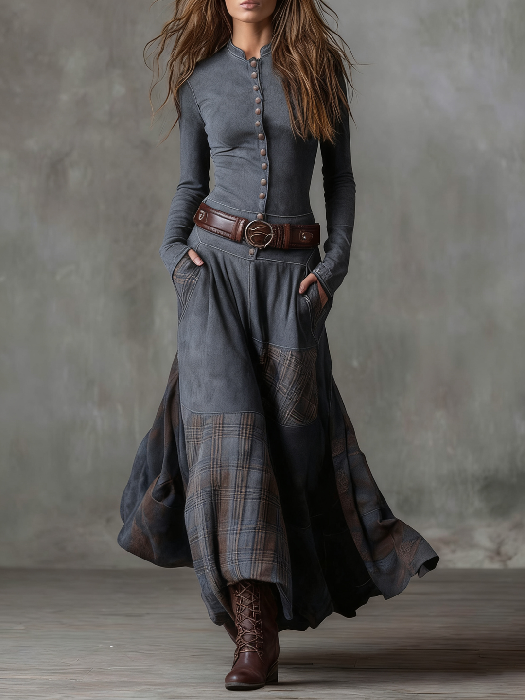 Michelle™ - Wildlederkleid mit Gürtel