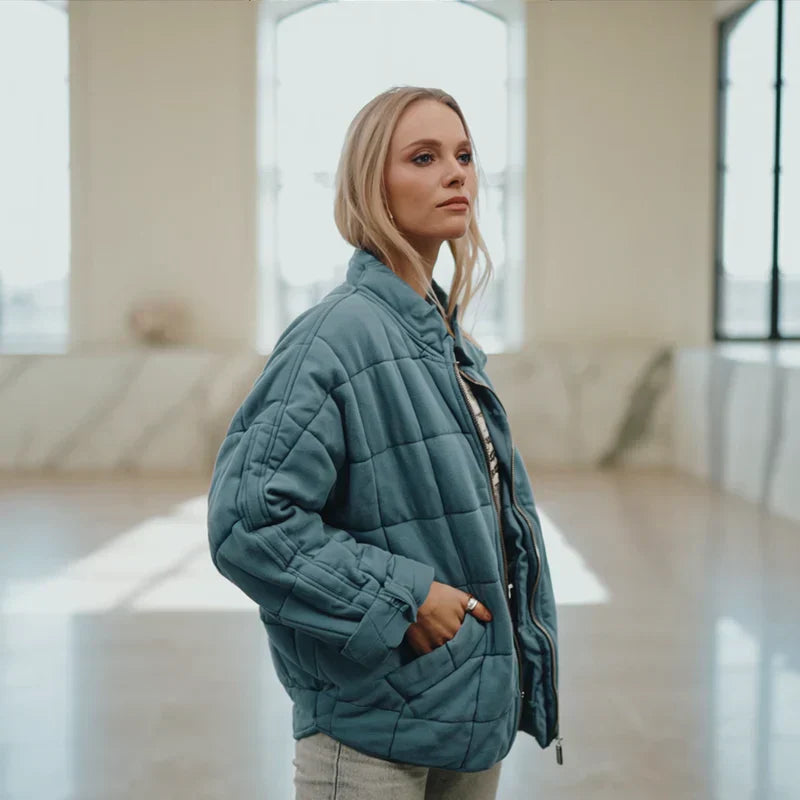 Nalaya™ | Gestepptes Fleece-Jacke mit Reißverschluss