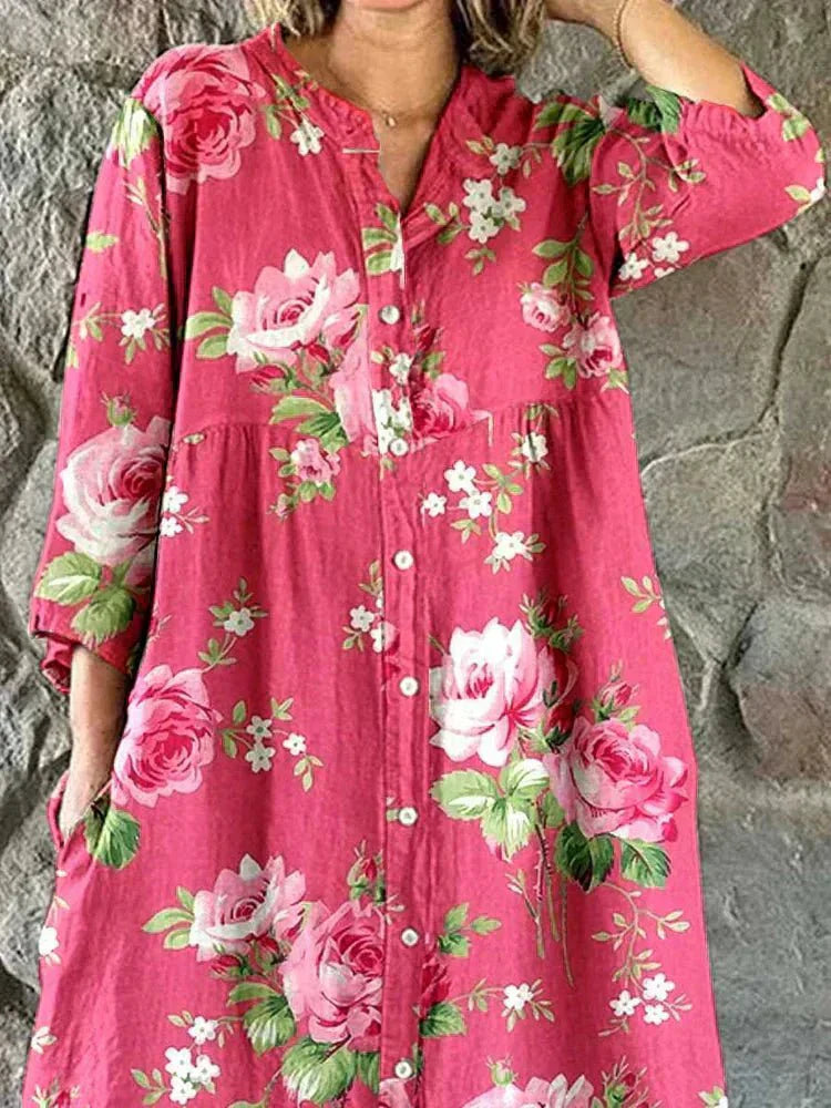 Nira | Kunst Floral Kleid