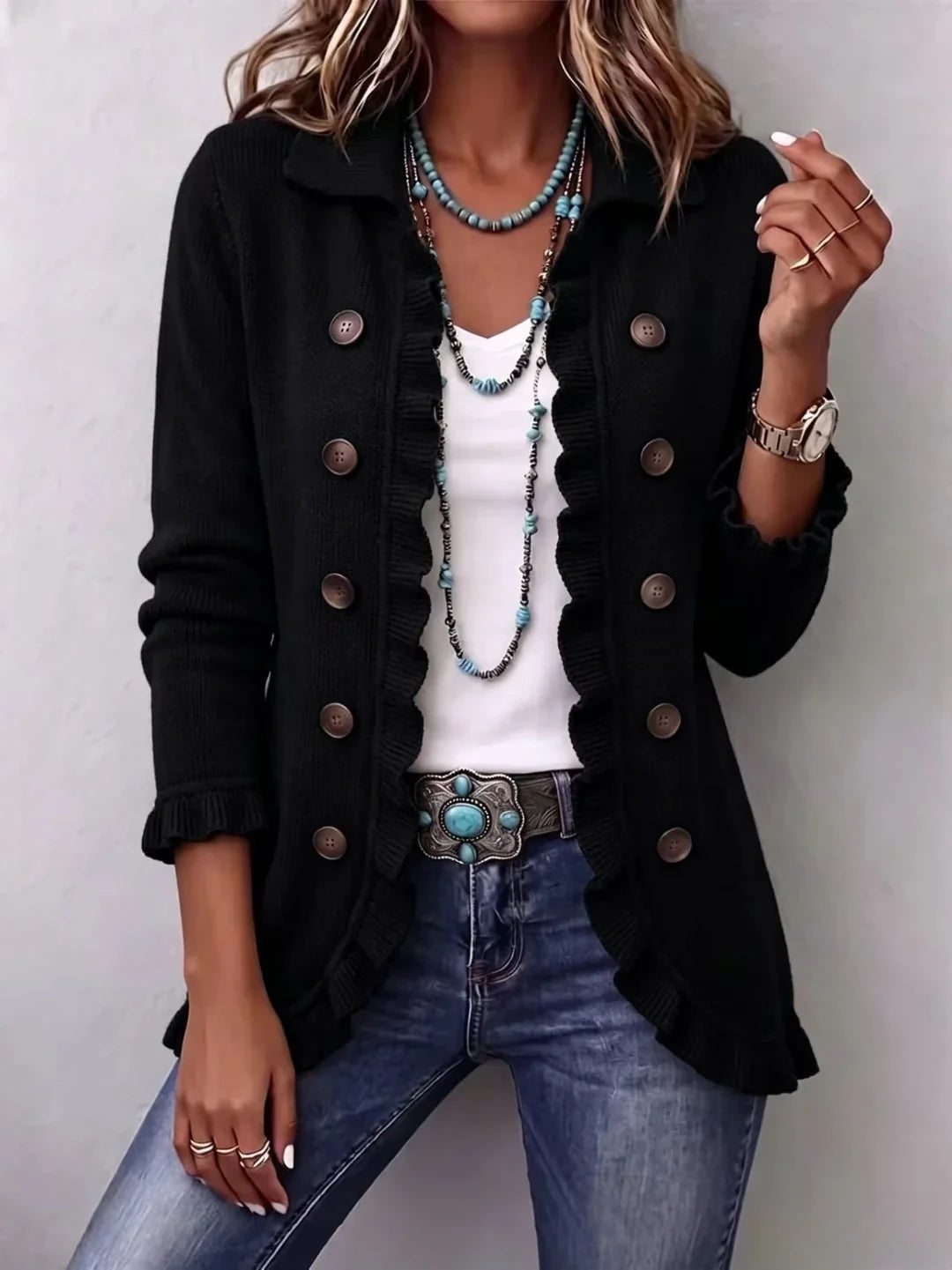 Lois | Boho-Jacke mit Rüschen
