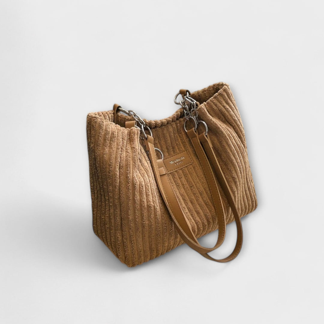 Aurora. - Weiche Cord-Schultertasche