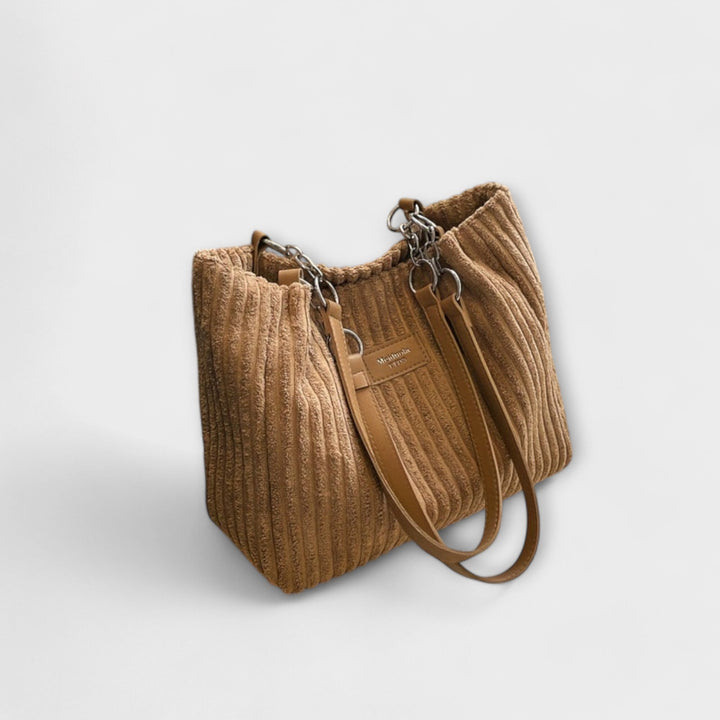 Aurora. - Weiche Cord-Schultertasche