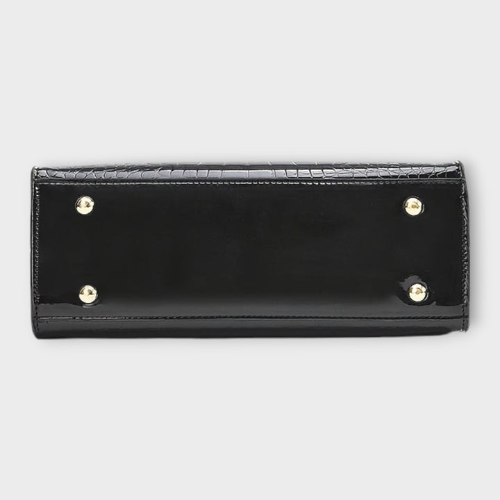 Aurora. -  Glänzende Krokodilledermuster-Handtasche