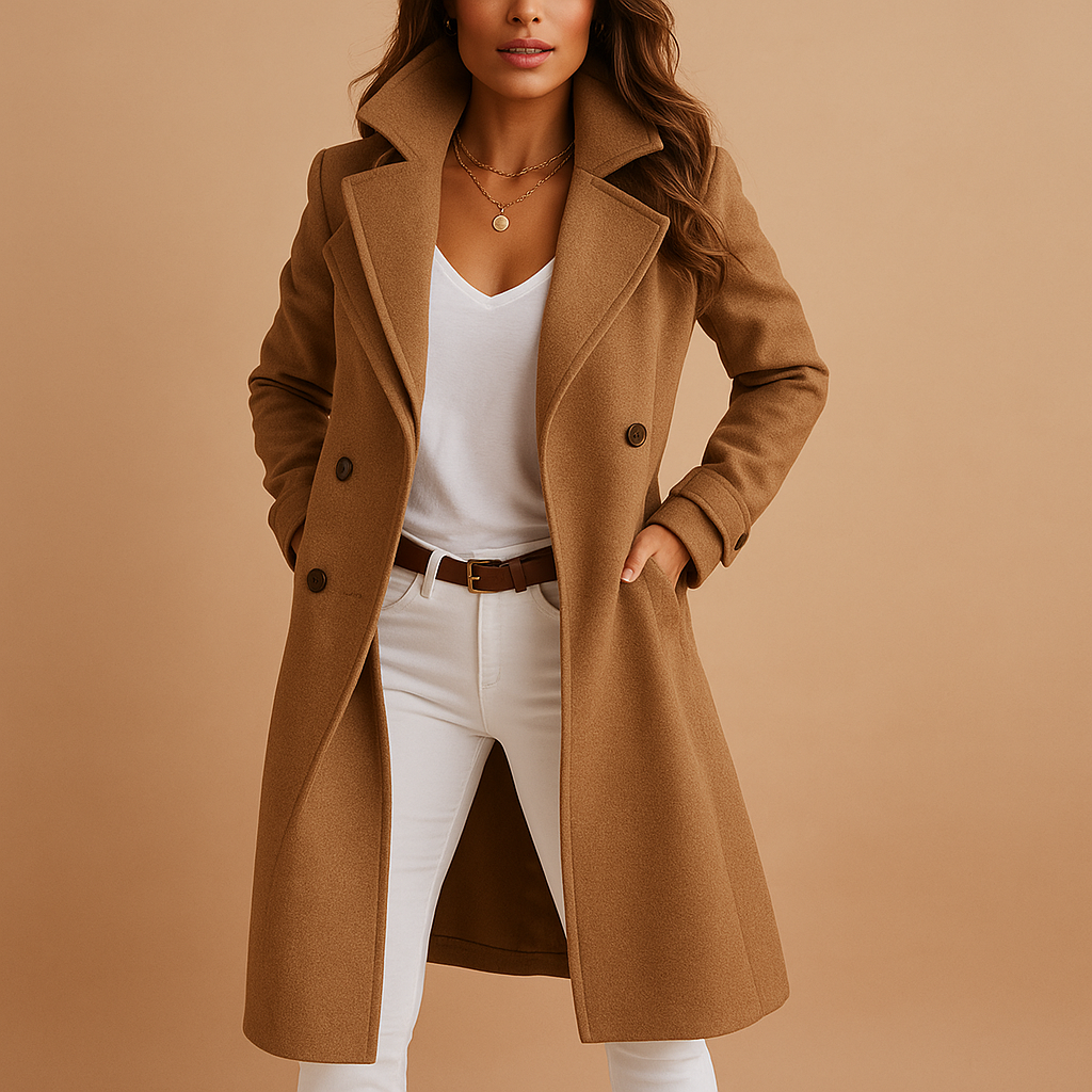 Monica | Eleganter Wollmantel für Damen