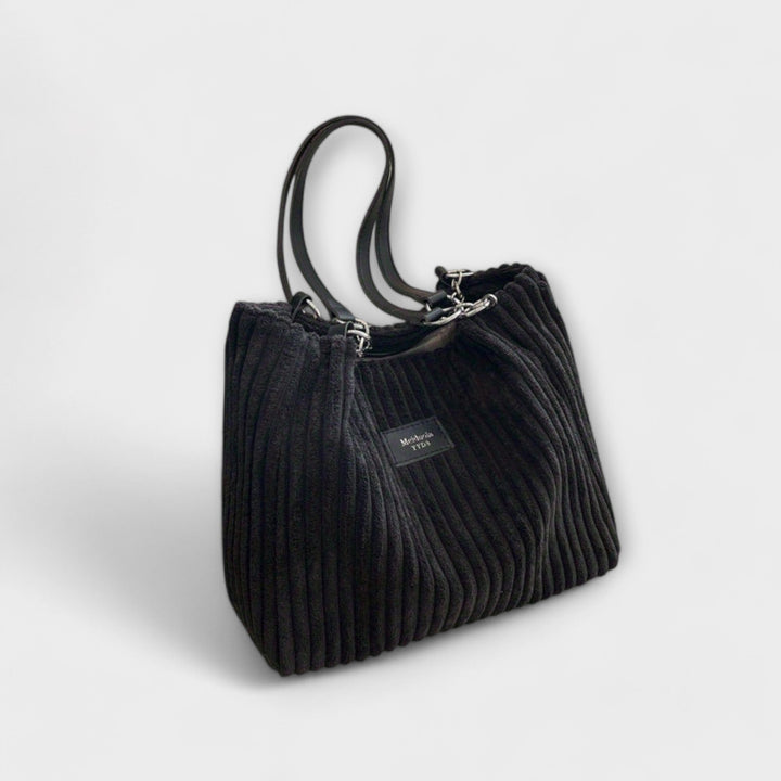 Aurora. - Weiche Cord-Schultertasche