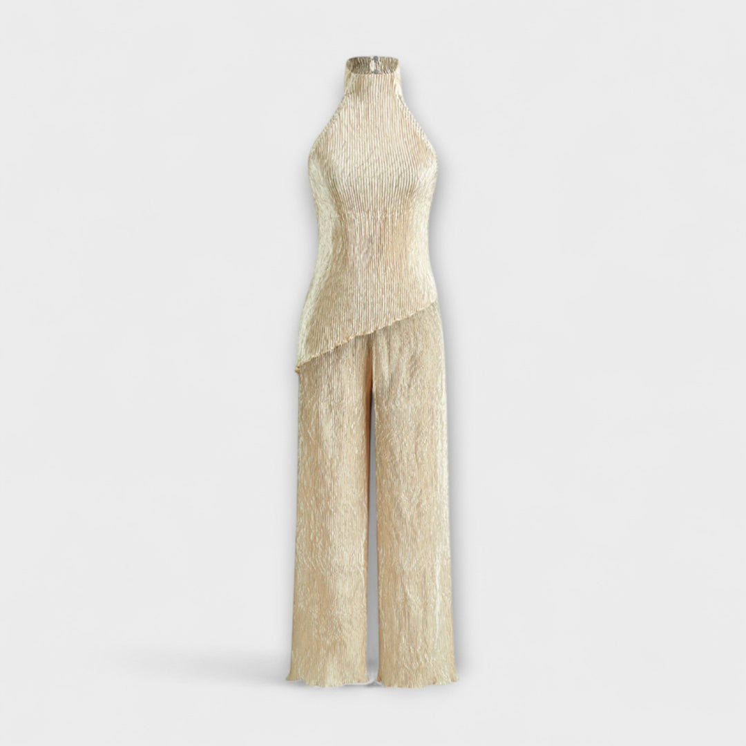 Pilarica - Elegantes plissiertes asymmetrisches Set