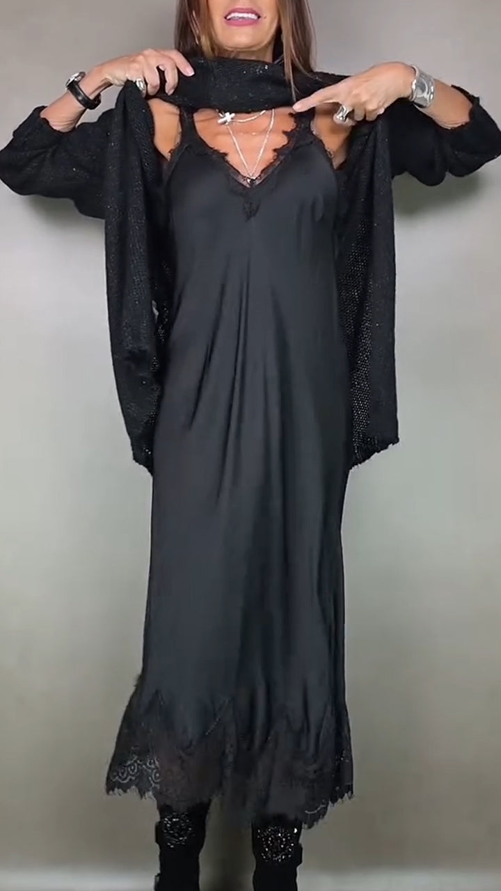Artone™ - Elegantes Zweiteiliges Set – langer Pullover und Passendes Kleid