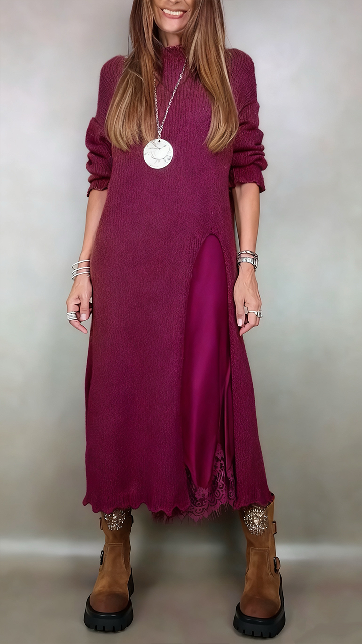 Artone™ - Elegantes Zweiteiliges Set – langer Pullover und Passendes Kleid