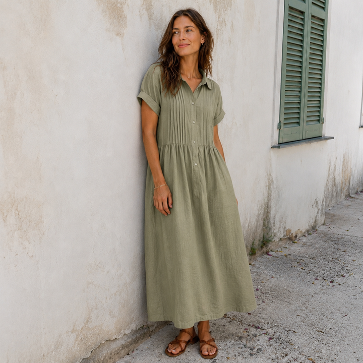 Emma — Fließendes Sommerhemdkleid