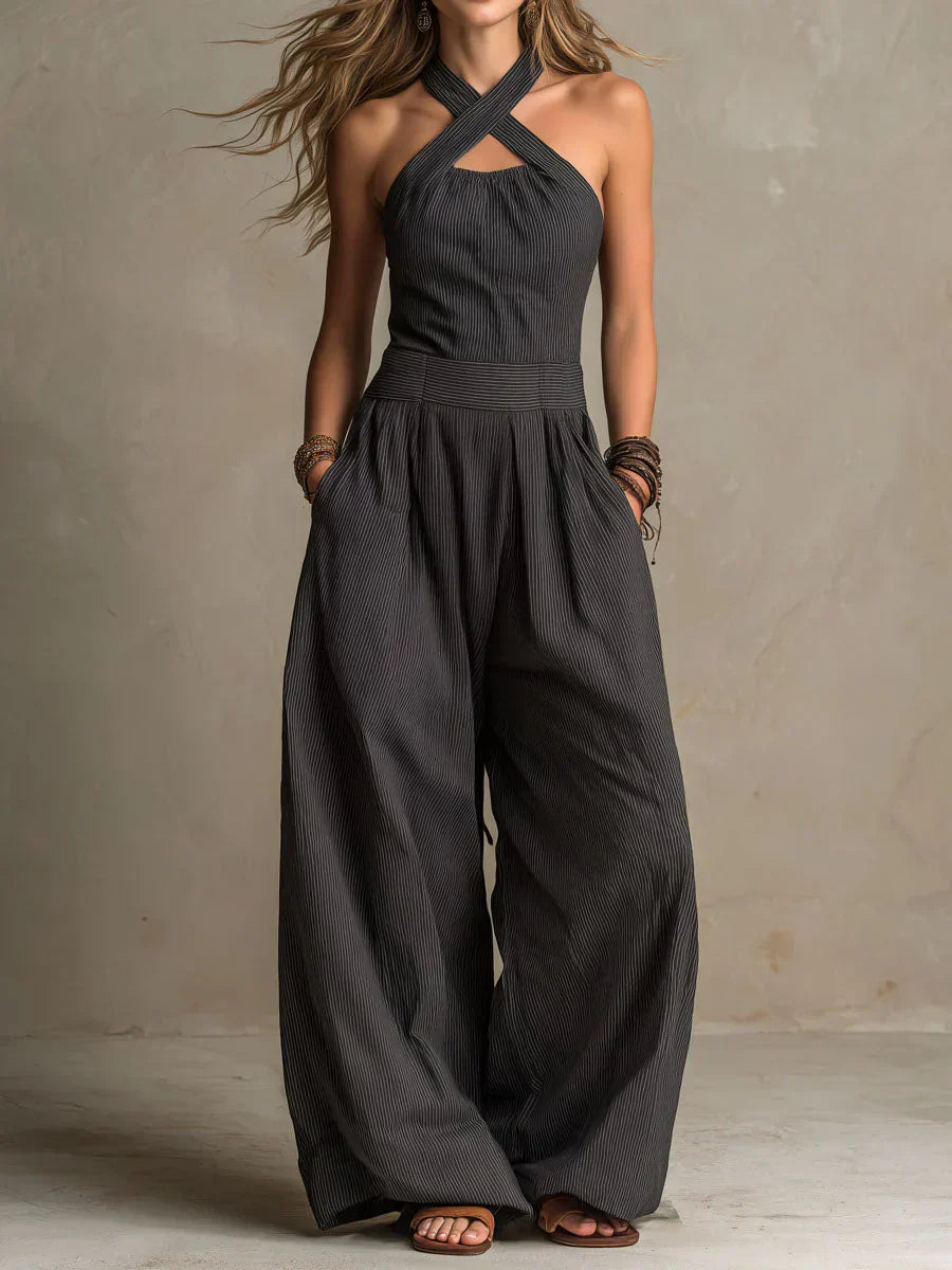 ADRIANA – Eleganter Jumpsuit mit überkreuztem Ausschnitt