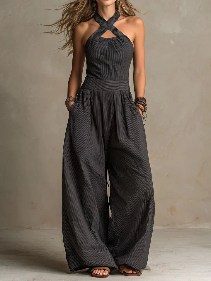 ADRIANA – Eleganter Jumpsuit mit überkreuztem Ausschnitt