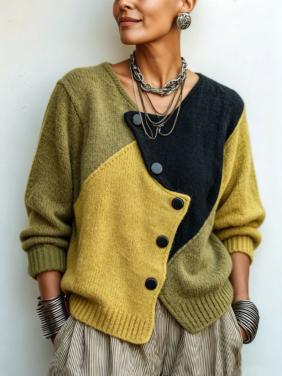 Anna™ Color-Block Strickpullover