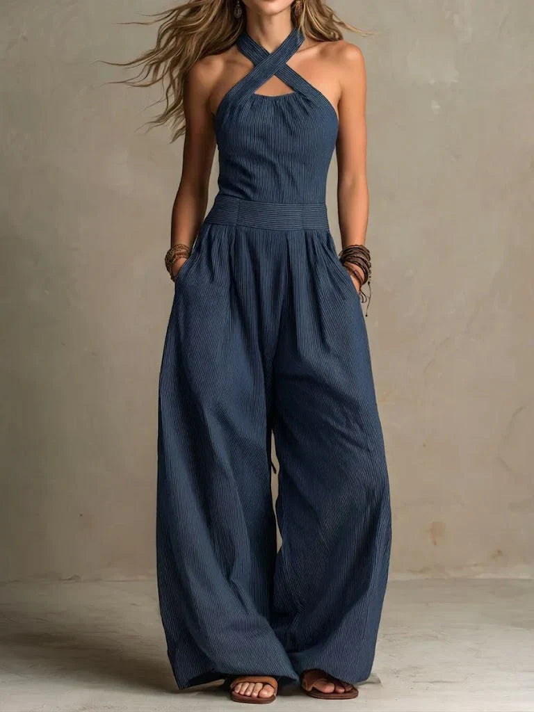 ADRIANA – Eleganter Jumpsuit mit überkreuztem Ausschnitt