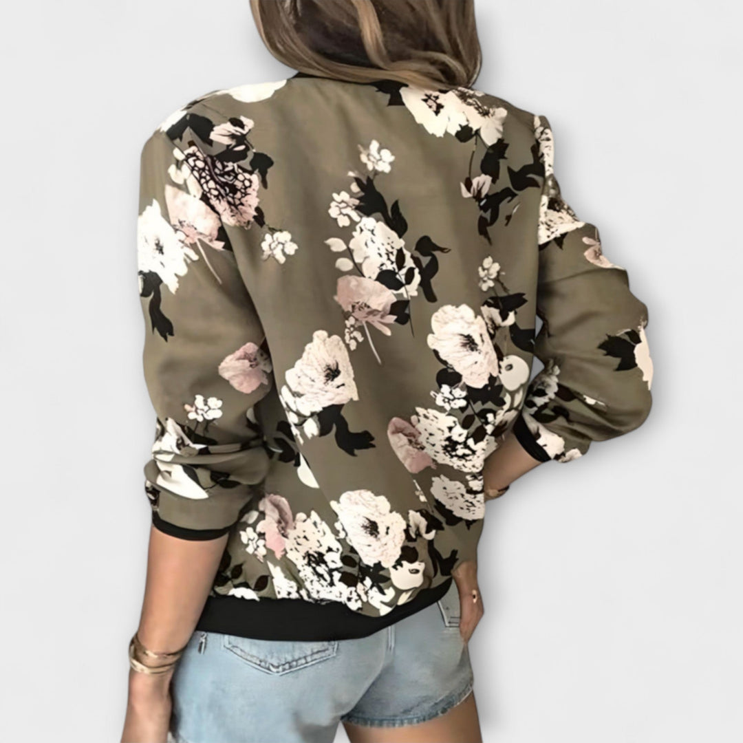 Kaelin - Stylische Bomberjacke mit Blumenmuster