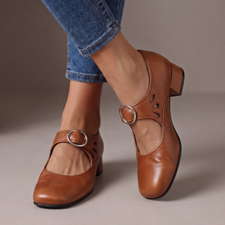Josephine | Bequeme Mary Janes aus Leder